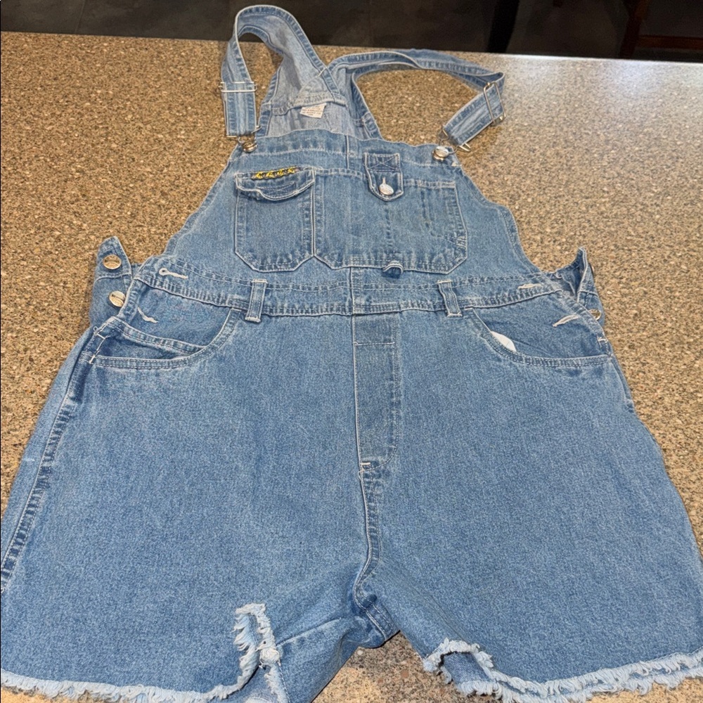 90s Y2k denim no excuses short overalls